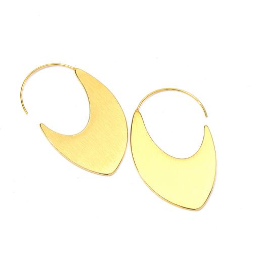 Boucles d'oreilles en acier titane, bijoux de mode & pour femme, doré Vendu par paire