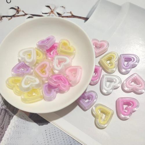 Enamel Acrylic Beads, Heart, DIY Approx 3mm 