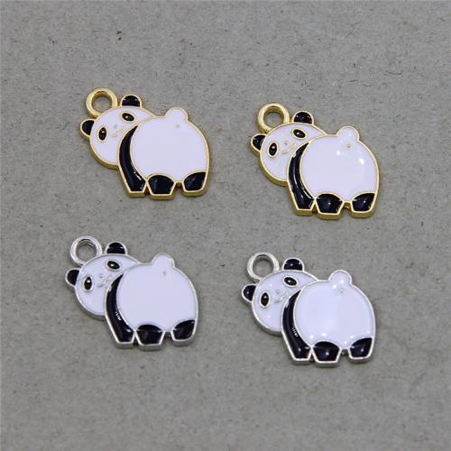 Zinc Alloy Enamel Pendants, Panda, plated, fashion jewelry & DIY Approx 