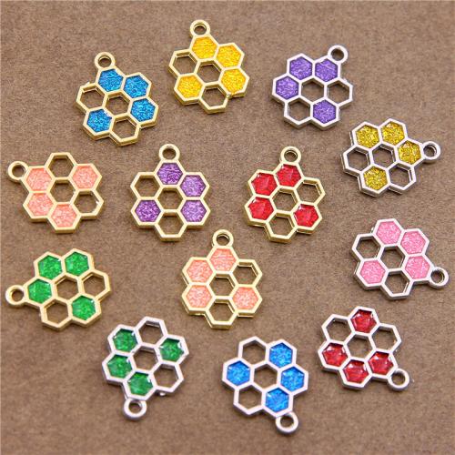 Zinc Alloy Enamel Pendants, plated, fashion jewelry & DIY & hollow Approx 