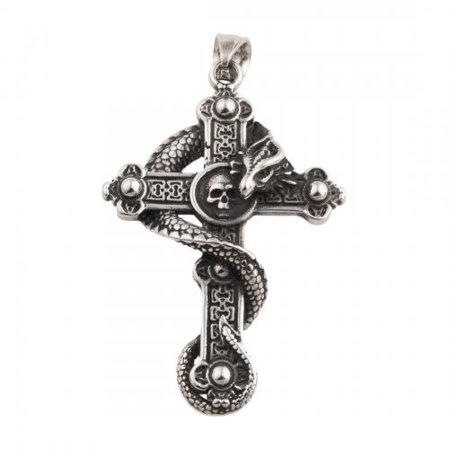 Stainless Steel Cross Pendants, 304 Stainless Steel, fashion jewelry & Unisex 