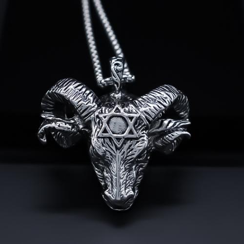 Zinc Alloy Animal Pendants, Horn, plated, DIY, silver color 