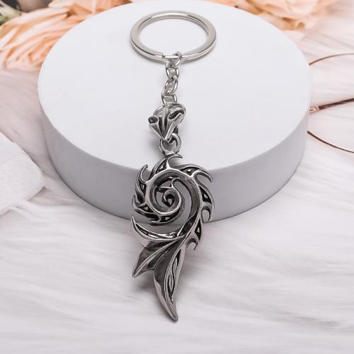 Zinc Alloy Key Chain Jewelry, plated, fashion jewelry, silver color 