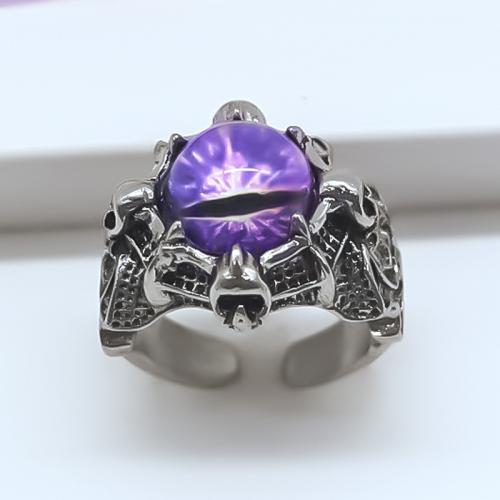 Zinklegierung Fingerring , mit Kunststoff, plattiert, Modeschmuck, Silberfarbe, Ring inner diameter:1.8cm, verkauft von PC