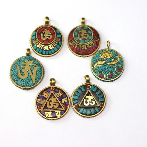 Resin Zinc Alloy Pendants, with Clay & Resin & Brass, DIY 