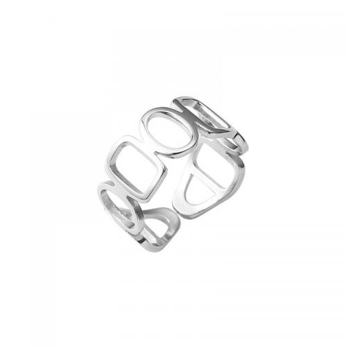 Sterling Silver Finger Ring, 925 Sterling Silver, polished & for woman, silver color 