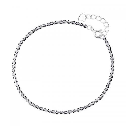 Sterling Silber Armbänder, 925 Sterling Silber, plattiert, verschiedene Stile für Wahl & für Frau, Silberfarbe, verkauft von PC