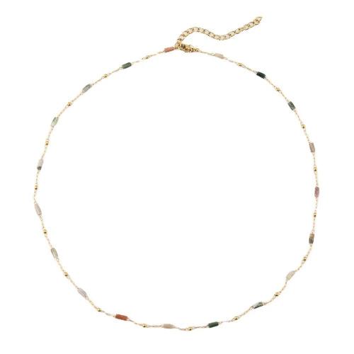 Gemstone Necklaces, 304 Stainless Steel, with Natural Stone & for woman 