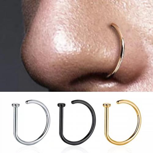 Edelstahl-Nase-Piercing-Schmuck, 304 Edelstahl, Vakuum-Ionen-Beschichtung, unisex & verschiedene Größen vorhanden, keine, verkauft von PC[