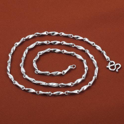 Collier de bijoux en argent , Argent sterling 925, poli, bijoux de mode & pour homme Environ 50 cm, Vendu par PC