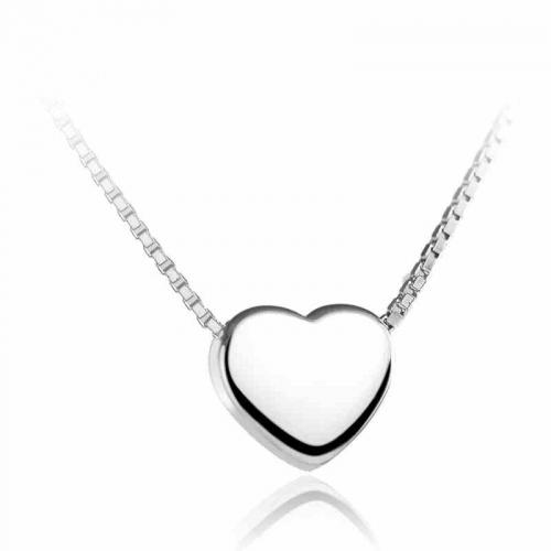 Collier de bijoux en argent , Argent sterling 925, avec 5.5cm chaînes de rallonge, coeur, bijoux de mode & pour femme Environ 40 cm, Vendu par PC