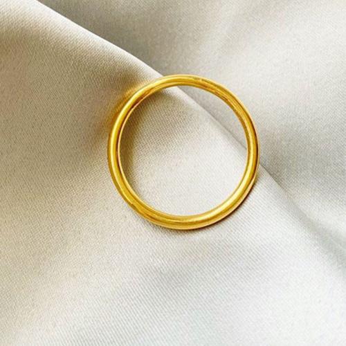 Edelstahl Fingerring, 304 Edelstahl, Vakuum-Ionen-Beschichtung, Modeschmuck & verschiedene Größen vorhanden, goldfarben, 2mm, verkauft von PC