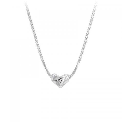 Sterling Silver Jewelry Necklace, 925 Sterling Silver, with 5CM extender chain, polished, for woman, silver color Approx 40 cm 