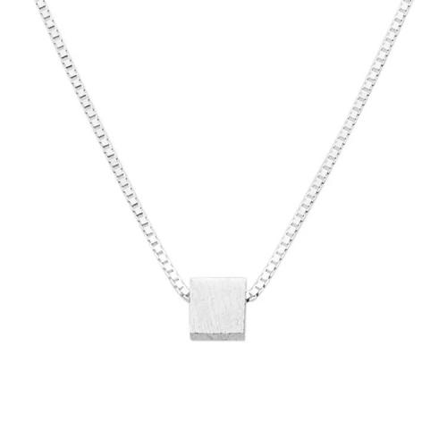 Sterling Silver Jewelry Necklace, 925 Sterling Silver, with 5CM extender chain, polished, for woman, silver color Approx 40 cm 