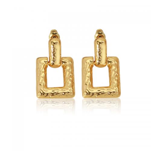 Brass Drop Earring, real gold plated, fashion jewelry & for woman & hollow, golden [