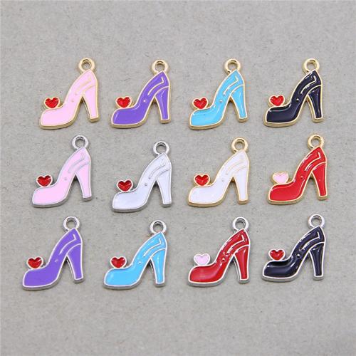 Zinc Alloy Enamel Pendants, Shoes, plated, fashion jewelry & DIY Approx [