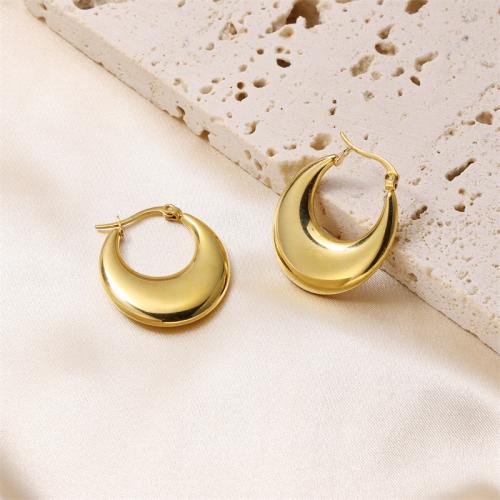 Stainless Steel Leverback Earring, 304 Stainless Steel, 18K gold plated, fashion jewelry & for woman 