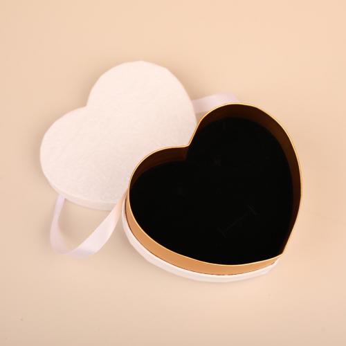 Jewelry Gift Box, Paper, Heart, dustproof 