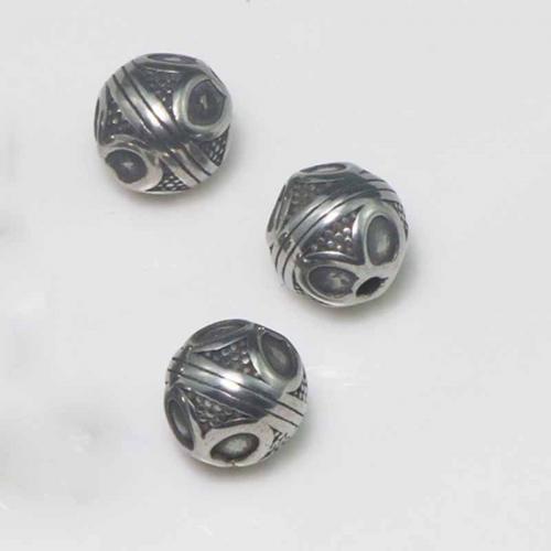 ステンレス製ビーズ, 304ステンレススチール, ラウンド形, 洗練されました。, DIY, オリジナルカラー 穴:約 1.5mm, 売り手 パソコン