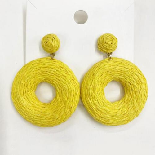 Fashion Create Jewelry Earring, Rafidah Grass, Round, fashion jewelry & for woman & hollow 