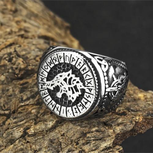 Titane Acier Bague, Acier titane, poli, normes différentes pour le choix & pour homme, argent, Vendu par PC[