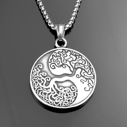 Pendentifs en titane, Acier inoxydable 304, avec Acier titane, poli, styles différents pour le choix & pour homme, argent, Vendu par PC