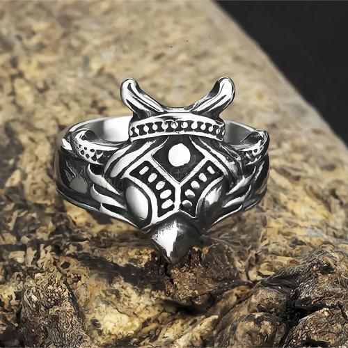 Anillo de dedo de acero Titanium de, Partículas de acero, pulido, unisexo & diverso tamaño para la opción, plateado, Vendido por UD