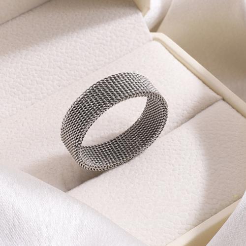 Edelstahl Fingerring, 304 Edelstahl, plattiert, unisex & verschiedene Größen vorhanden, Silberfarbe, verkauft von PC