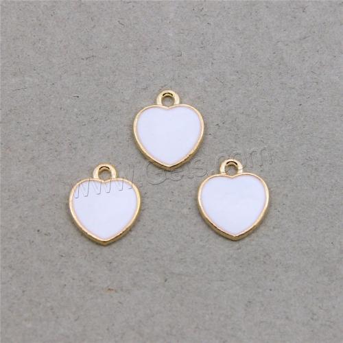 Zinc Alloy Enamel Pendants, Heart, plated, fashion jewelry & DIY Approx [