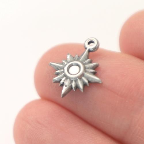 Stainless Steel Pendants, 304 Stainless Steel, Sun, polished, fashion jewelry & DIY, original color 