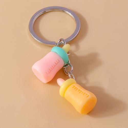 Resin Key Chain, with Zinc Alloy, feeding bottle, multifunctional & Unisex 