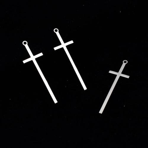 Stainless Steel Cross Pendants, 304 Stainless Steel, polished, fashion jewelry & DIY, original color 