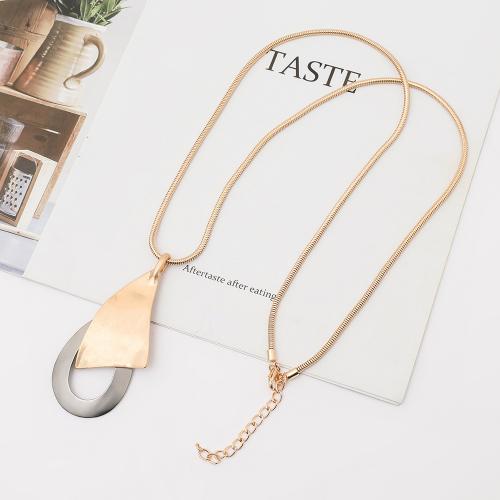 Chaîne en alliage de zinc de fer Collier Pull, bijoux de mode & pour femme Environ 80 cm, Vendu par PC