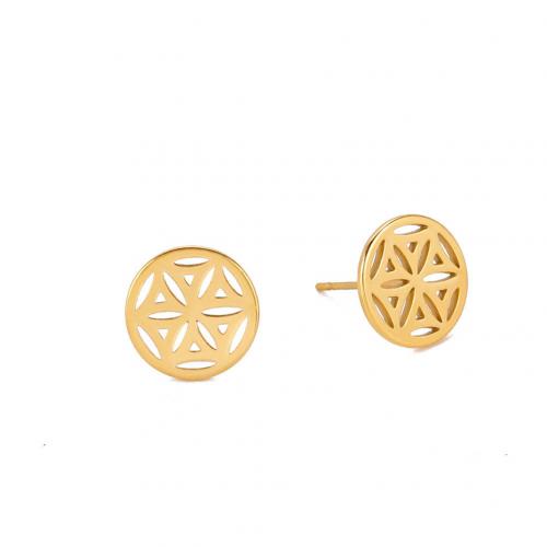 Stainless Steel Stud Earring, 304 Stainless Steel, Vacuum Ion Plating, fashion jewelry & for woman & hollow 