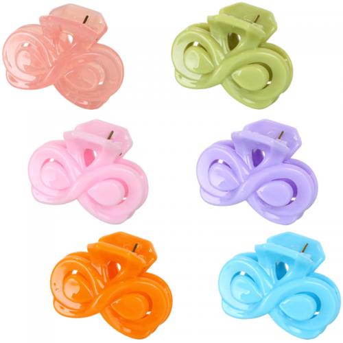 Clips de Garra, poliestireno, barniz de secado al horno, para mujer & hueco, más colores para la opción, 30x21mm, aproximado 12PCs/Grupo, Vendido por Grupo[