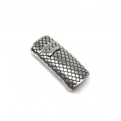 Rectangle Stainless Steel Magnetic Clasp, 304 Stainless Steel, plated, DIY, original color, External diameter 29 * 12.5 mm internal diameter 10 * 5 mm [