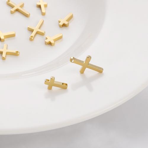 Messing Kreuz Anhänger, 14K goldgefüllt, DIY & verschiedene Größen vorhanden, verkauft von PC