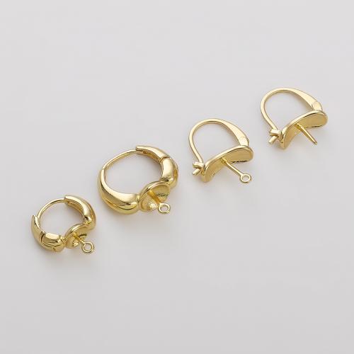 Brass Lever Back Earring Component, plated, DIY  & for woman, golden [