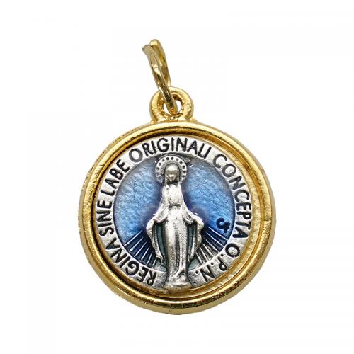 Zinc Alloy Saint Pendant, gold color plated, fashion jewelry & Unisex 