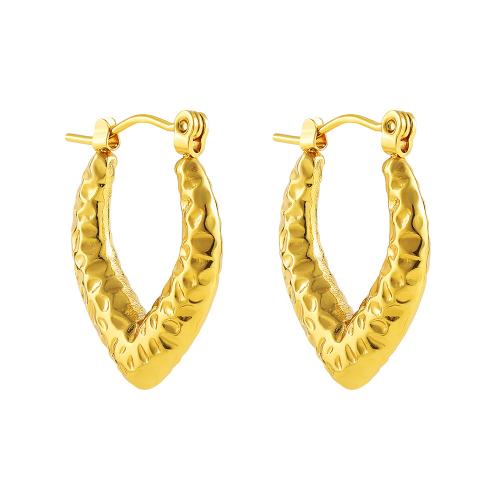 Stainless Steel Leverback Earring, 304 Stainless Steel, 18K gold plated, fashion jewelry & for woman, golden 