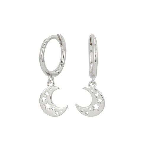 Sterling Silver Drop Earring, 925 Sterling Silver, plated, for woman [