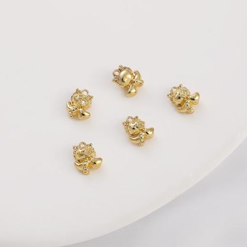 Cubique Pendentif en laiton zircon pavent, Placage, DIY & styles différents pour le choix & pavé de micro zircon & pour femme, doré, Vendu par PC[