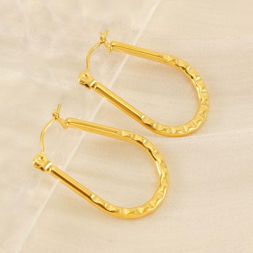 Stainless Steel Leverback Earring, 304 Stainless Steel, Vacuum Ion Plating, fashion jewelry & for woman, golden 