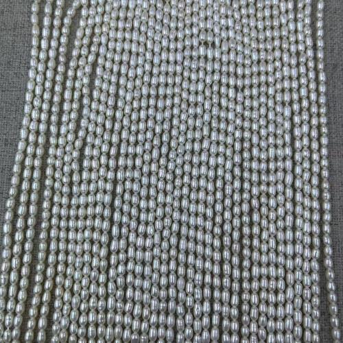 Perlas Arroz Freshwater, Perlas cultivadas de agua dulce, Joyería & Bricolaje & diverso tamaño para la opción, Blanco, aproximado 79PCs/Sarta, Vendido por Sarta