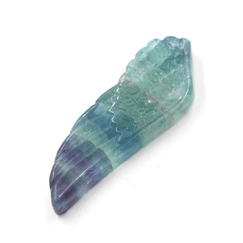 Gemstone Jewelry Pendant, Natural Stone, Wing Shape, Carved, DIY [