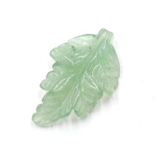 Gemstone Jewelry Pendant, Natural Stone, Leaf, Carved, DIY [