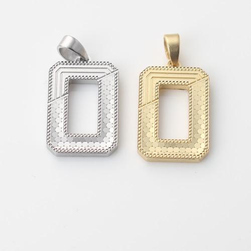 Brass Jewelry Pendants, Rectangle, plated, DIY 