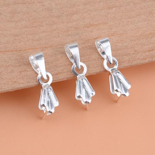 clip de pince en argent fin, argent sterling 925, Placage, DIY, couleur platine Vendu par PC