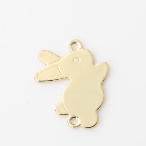 Animal Brass Pendants, Rabbit, gold color plated, DIY 