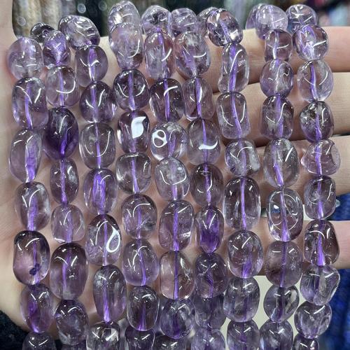 Natural Amethyst Beads, Nuggets, fashion jewelry & DIY, purple Approx 38 cm [